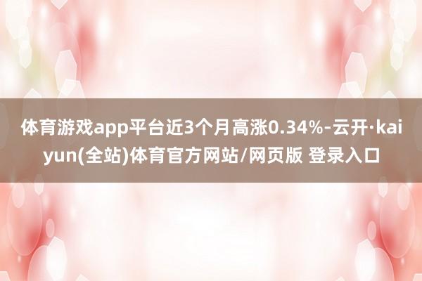 体育游戏app平台近3个月高涨0.34%-云开·kaiyun(全站)体育官方网站/网页版 登录入口