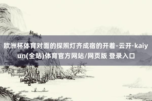 欧洲杯体育对面的探照灯齐成宿的开着-云开·kaiyun(全站)体育官方网站/网页版 登录入口