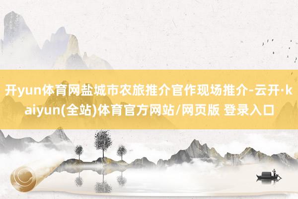开yun体育网盐城市农旅推介官作现场推介-云开·kaiyun(全站)体育官方网站/网页版 登录入口