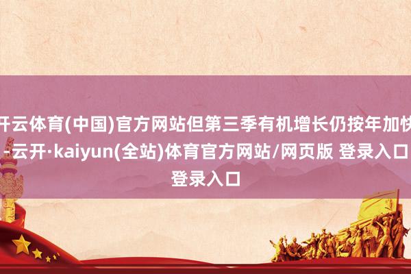 开云体育(中国)官方网站但第三季有机增长仍按年加快-云开·kaiyun(全站)体育官方网站/网页版 登录入口