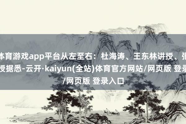 体育游戏app平台从左至右：杜海涛、王东林讲授、张岳讲授据悉-云开·kaiyun(全站)体育官方网站/网页版 登录入口